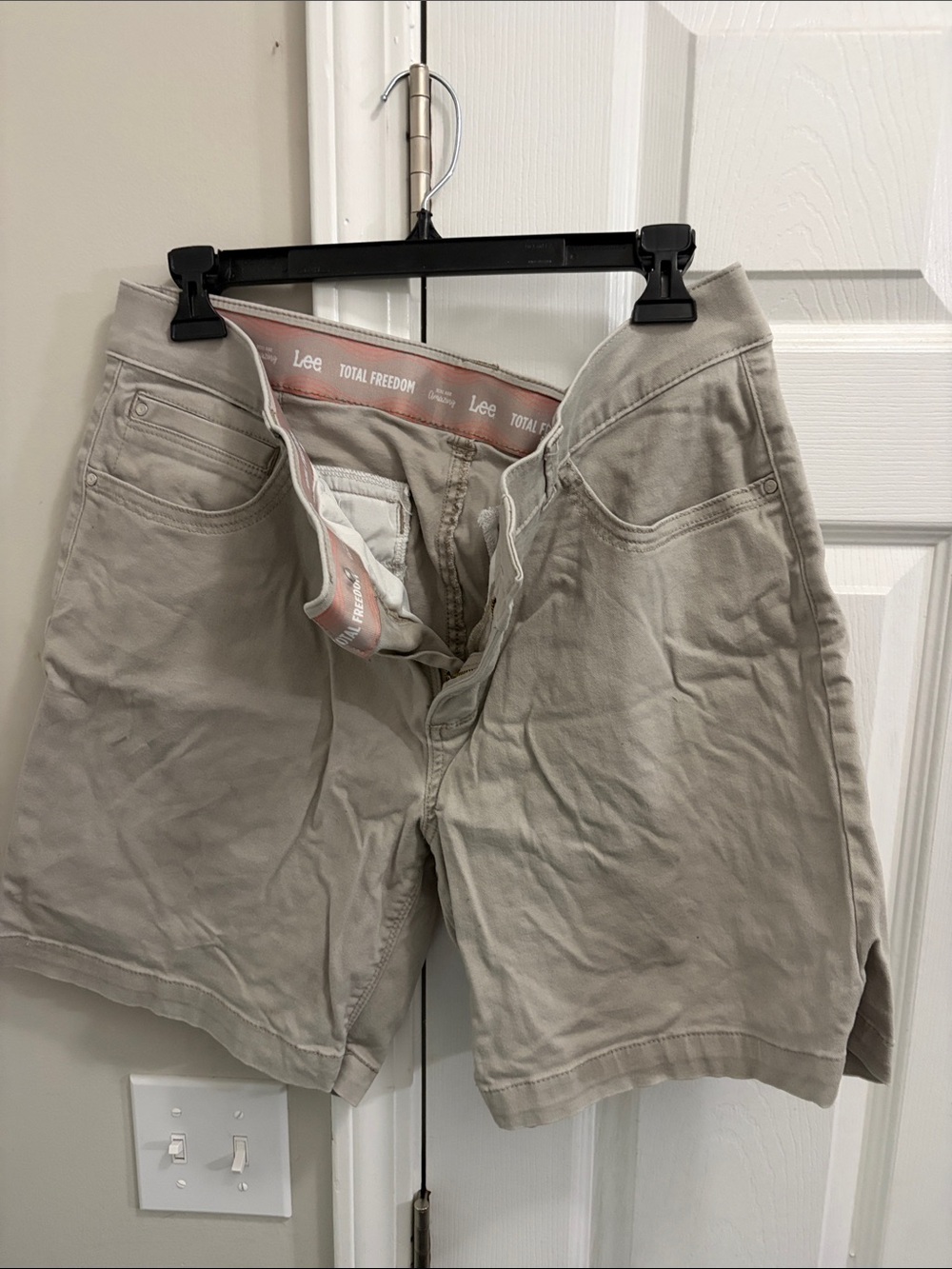 Lee Women’s Flat Front Shorts in Khaki